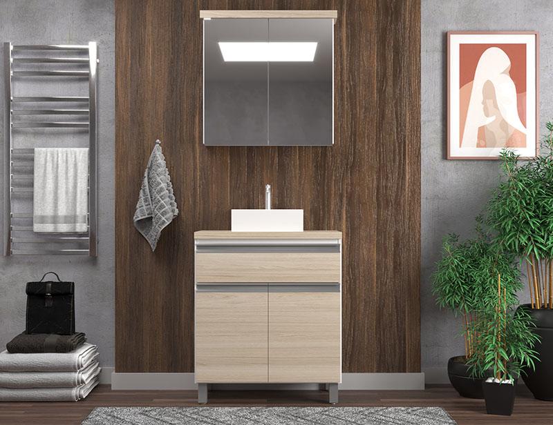 Armário + aéreo com espelho 502