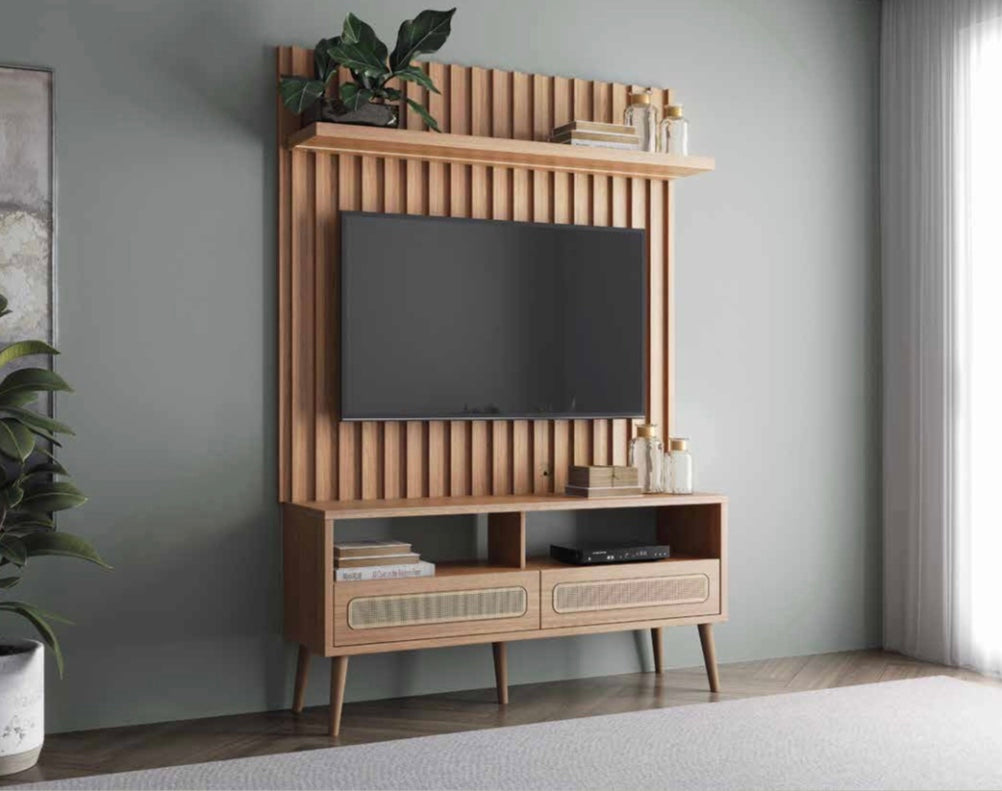 Painel Ripado + Rack - 139cm